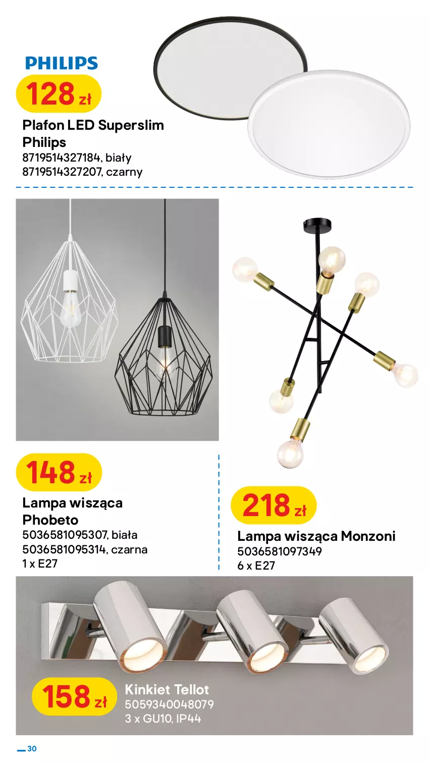 Gazetka promocyjna Castorama - Gazetka Castorama - ważna 19.01 do 06.02.2022 - strona 30 - produkty: Drzwi, Lampa, Lampa wisząca, LG, Philips, Plafon, Plafon LED, Skrzydło drzwiowe