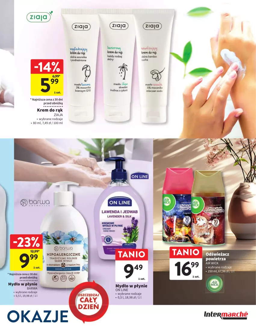 Gazetka promocyjna Intermarche - Gazetka Intermarche - ważna 02.11 do 15.11.2023 - strona 3 - produkty: Air Wick, Krem do rąk, Masło, Mydło, Mydło w płynie, Tera, Ziaja