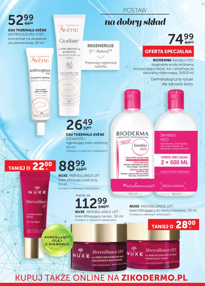 Gazetka promocyjna Ziko - 24.02-9.03.2022 - ważna 24.02 do 09.03.2022 - strona 2 - produkty: Avène, Bell, Bella, Bioderma, Cetaphil, Emulsja, Fa, Gin, Krem nawilżający, LG, Masło, Nuxe, Olej, Olej słonecznikowy, Tonik, Woda, Woda micelarna