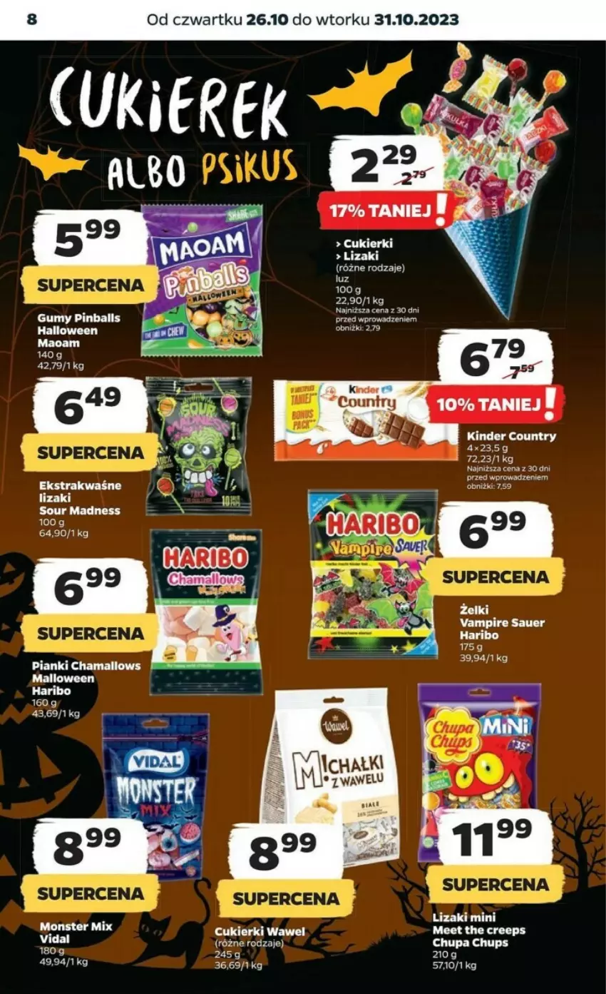 Gazetka promocyjna Netto - ważna 26.10 do 31.10.2023 - strona 12 - produkty: Chupa Chups, Cukier, Cukierki, Haribo, Lizaki, NBA, Wawel