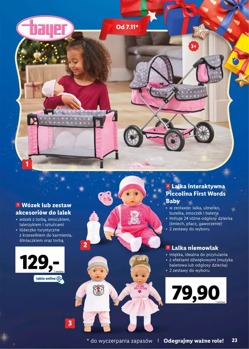 Gazetka promocyjna Lidl - KATALOG ZABAWKI - ważna 07.11.2022 do 06.01.2023 - strona 23 - produkty: Bateria, Gra, Karmi, Lalka, Ole!, Talerz, Talerzyk, Tera, Wózek