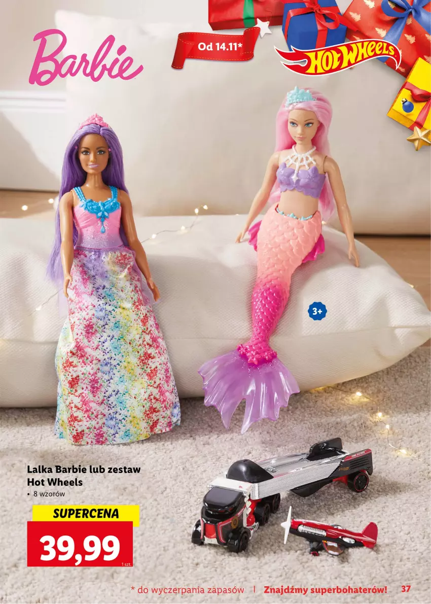 Gazetka promocyjna Lidl - KATALOG ZABAWKI - ważna 07.11.2022 do 06.01.2023 - strona 37 - produkty: Barbie, Hot Wheels, Lalka