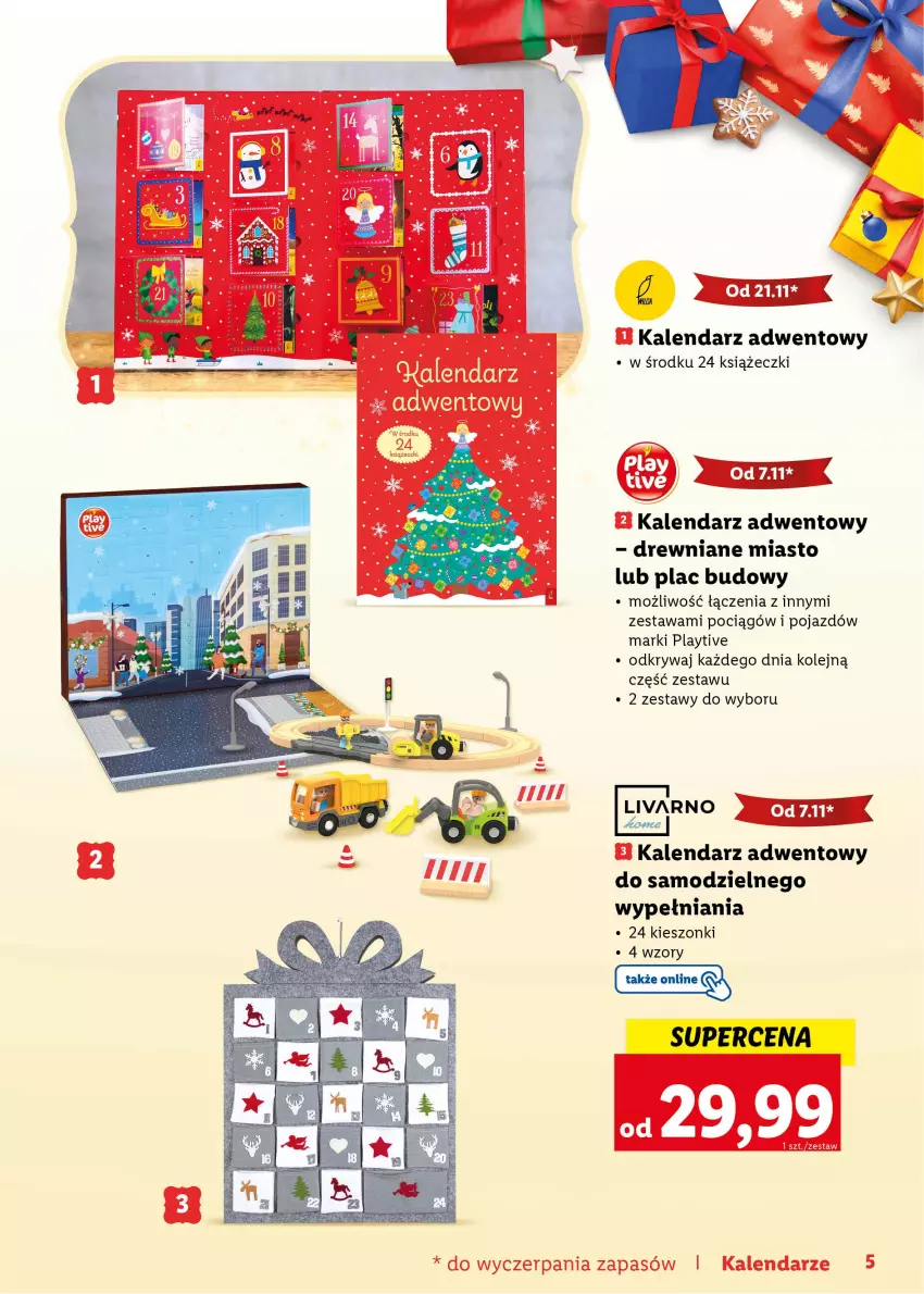 Gazetka promocyjna Lidl - KATALOG ZABAWKI - ważna 07.11.2022 do 06.01.2023 - strona 5 - produkty: Kalendarz, Kalendarz adwentowy, Olej, Pociąg, Pojazd