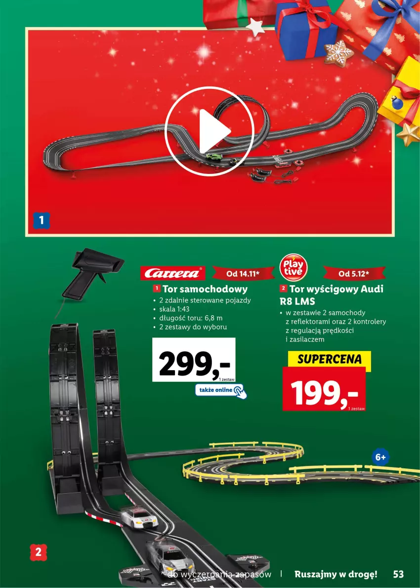 Gazetka promocyjna Lidl - KATALOG ZABAWKI - ważna 07.11.2022 do 06.01.2023 - strona 53 - produkty: Kontroler, Pojazd, Reflektor, Tor wyścigowy