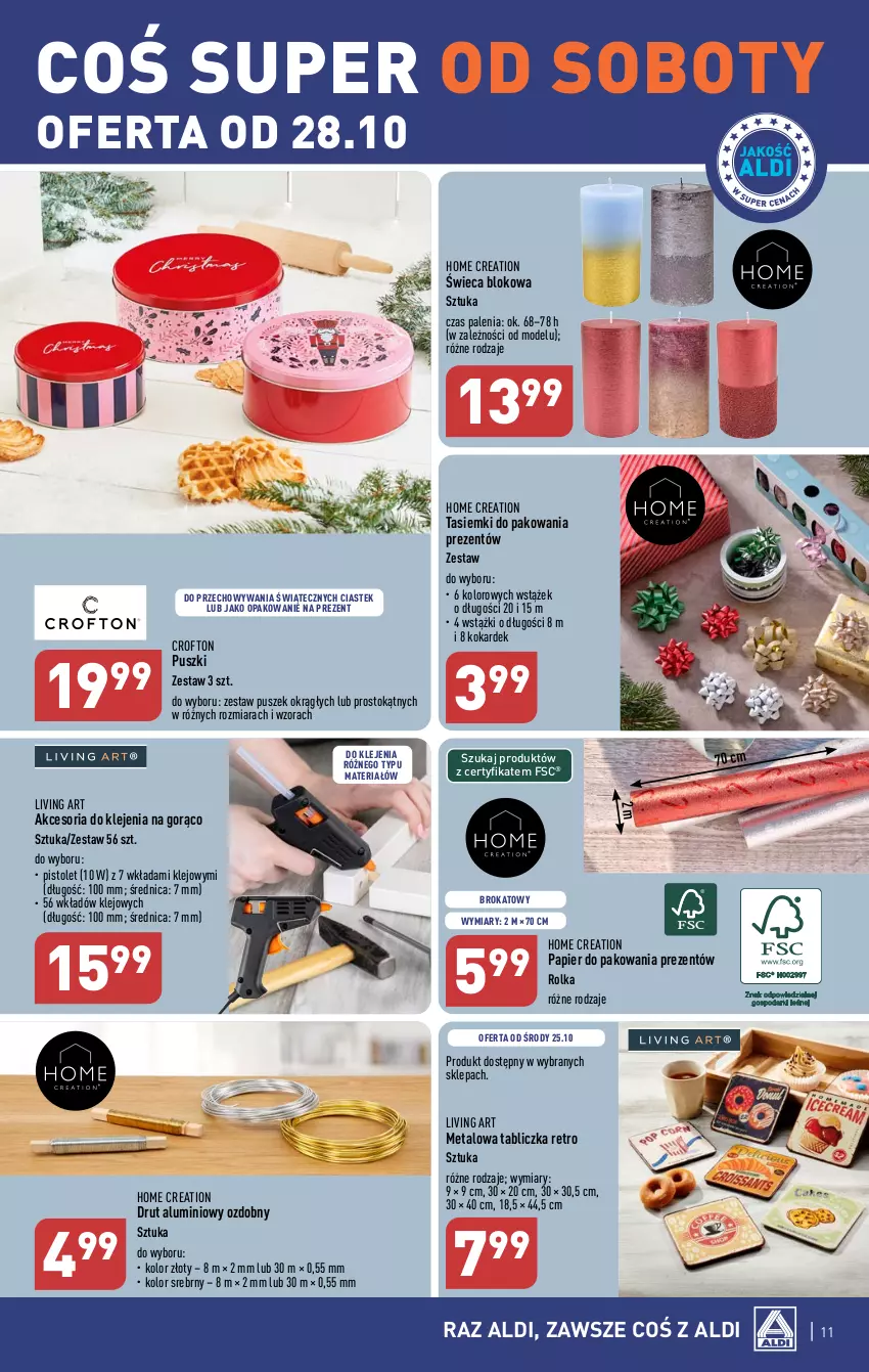 Gazetka promocyjna Aldi - Artykuły przemysłowe i tekstylia - ważna 25.10 do 28.10.2023 - strona 11 - produkty: Klej, Papier, Papier do pakowania, Pistolet, Stek