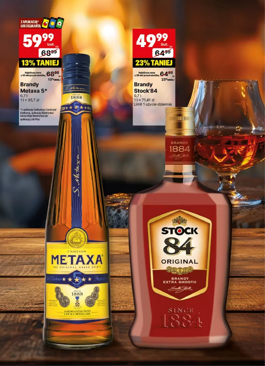 Gazetka promocyjna Delikatesy Centrum - DeliBarek DC49-DC50 - ważna 02.12 do 15.12.2024 - strona 18 - produkty: Brandy, Dron, Metaxa, Rum, Stock