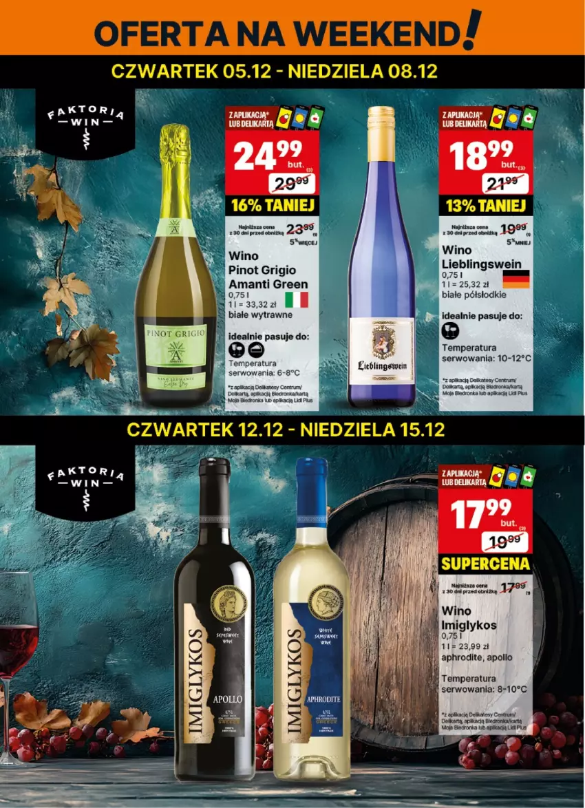 Gazetka promocyjna Delikatesy Centrum - DeliBarek DC49-DC50 - ważna 02.12 do 15.12.2024 - strona 4 - produkty: Dron, Pinot Grigio, Rum, Ser, Wino