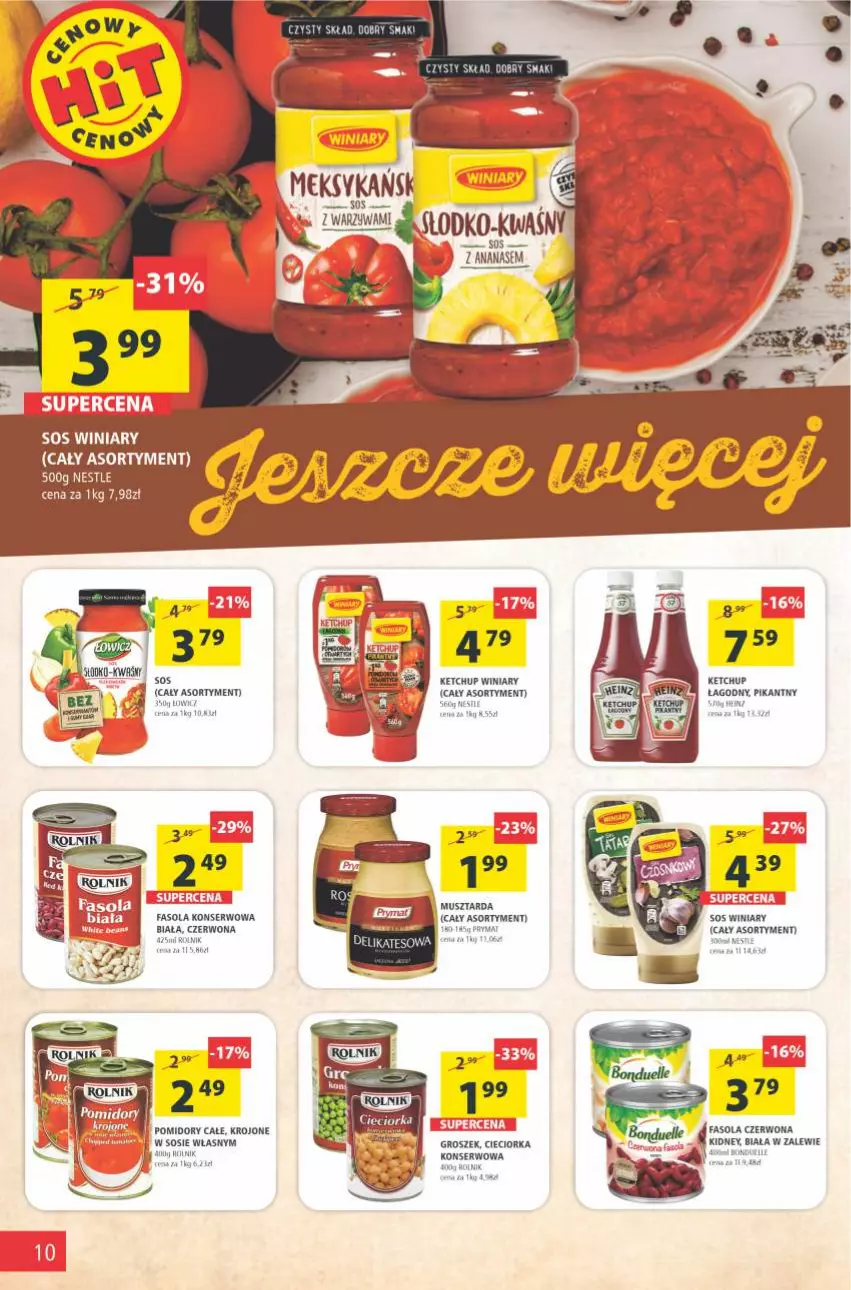 Gazetka promocyjna Arhelan - Gazetka - ważna 18.06 do 27.06.2021 - strona 10 - produkty: Cieciorka, Fa, Fasola, Groszek, Ketchup, Mus, Musztarda, Orka, Pomidory, Prymat, Rolnik, Ser, Sos, Warzywa, Winiary