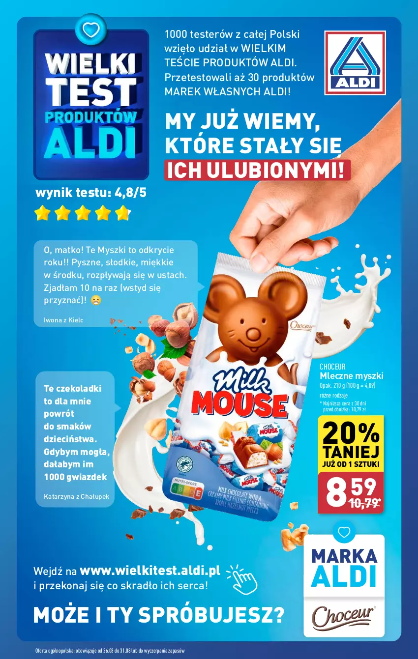 Gazetka promocyjna Aldi - Pełna oferta - ważna 26.08 do 31.08.2024 - strona 12 - produkty: Dzieci, Mysz, Ser