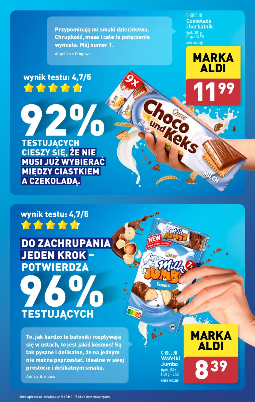 Gazetka promocyjna Aldi - Pełna oferta - ważna 26.08 do 31.08.2024 - strona 13 - produkty: Baton, Czekolada, Dzieci, Tonik