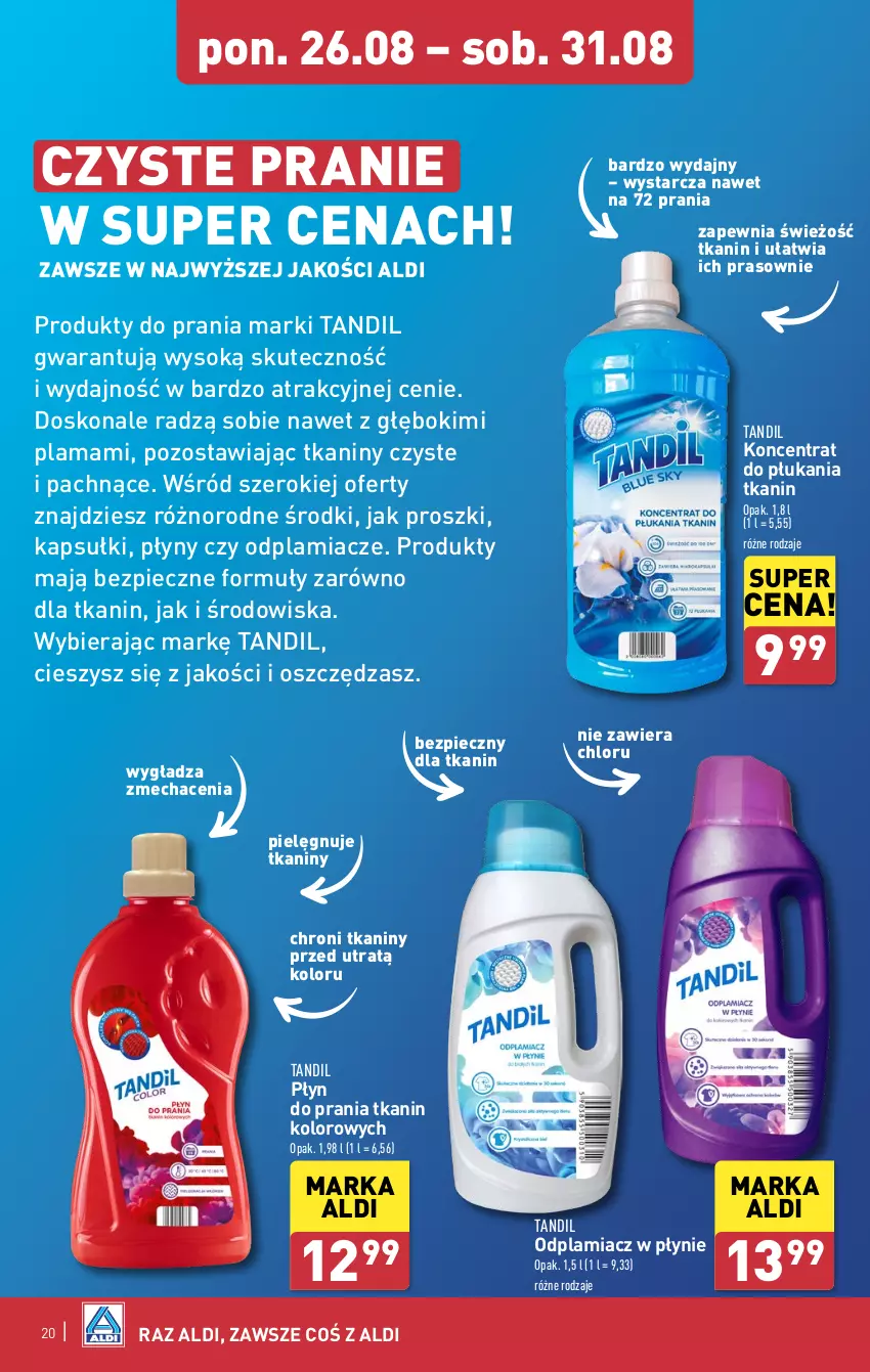 Gazetka promocyjna Aldi - Pełna oferta - ważna 26.08 do 31.08.2024 - strona 20 - produkty: Odplamiacz, Piec, Płyn do prania, Sok