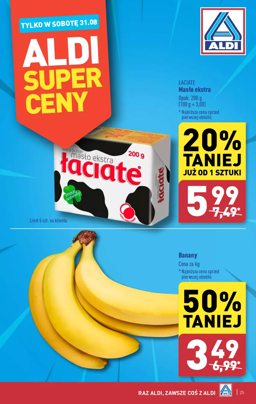 Gazetka promocyjna Aldi - Pełna oferta - ważna 26.08 do 31.08.2024 - strona 25 - produkty: Banany, Masło