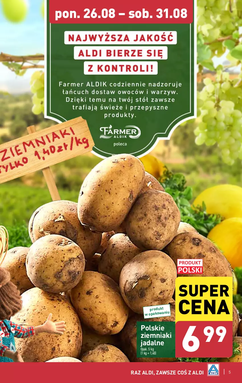 Gazetka promocyjna Aldi - Pełna oferta - ważna 26.08 do 31.08.2024 - strona 5 - produkty: Ziemniaki