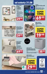 Gazetka promocyjna Aldi - Pełna oferta - Gazetka - ważna od 31.08 do 31.08.2024 - strona 39 - produkty: Koc, Buty, Stolik, Kosz, Pojemnik, Ramka, Stolik kawowy, Półka, Pojemnik do przechowywania, Siedzisko