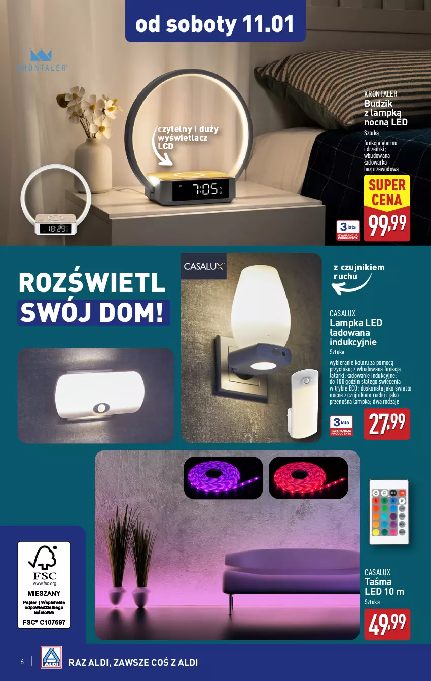 Gazetka promocyjna Aldi - Artykuły przemysłowe i tekstylia - ważna 08.01 do 11.01.2025 - strona 6 - produkty: Budzik, Warka