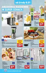 Gazetka promocyjna Aldi - Artykuły przemysłowe i tekstylia - Gazetka - ważna od 11.01 do 11.01.2025 - strona 2 - produkty: Piec, Sok, Ser, Por, Noż, Blender, Pojemnik, Deska do krojenia, Patelnia ceramiczna, Patelnia, Fa