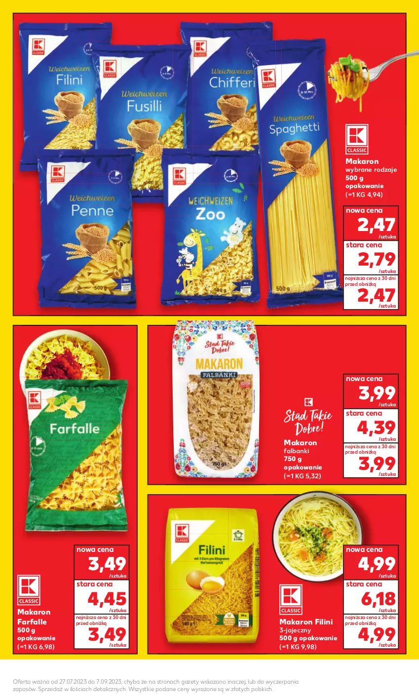 Gazetka promocyjna Kaufland - Kaufland - ważna 11.08 do 07.09.2023 - strona 9 - produkty: Fa, Makaron