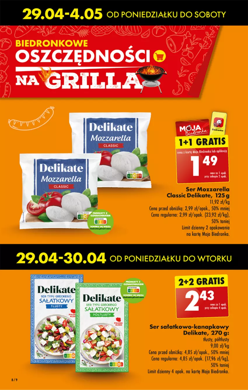 Gazetka promocyjna Biedronka - Od poniedzialku - ważna 29.04 do 04.05.2024 - strona 12 - produkty: Dron, Gra, Mozzarella, Sałat, Ser, Ser sałatkowo-kanapkowy