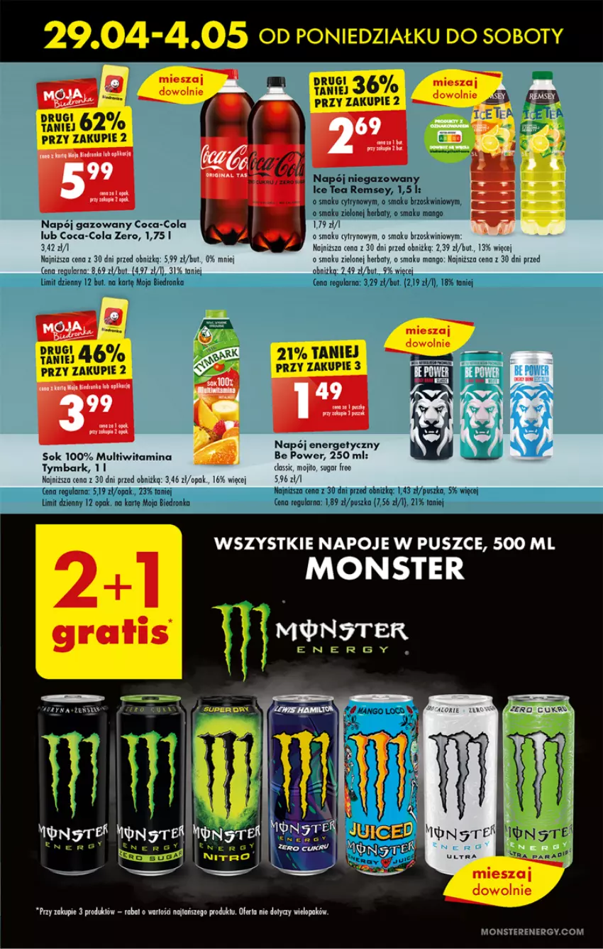 Gazetka promocyjna Biedronka - Od poniedzialku - ważna 29.04 do 04.05.2024 - strona 49 - produkty: Coca-Cola, HP, Mango, Napój, Napój gazowany, Napoje, Sok, Tymbark