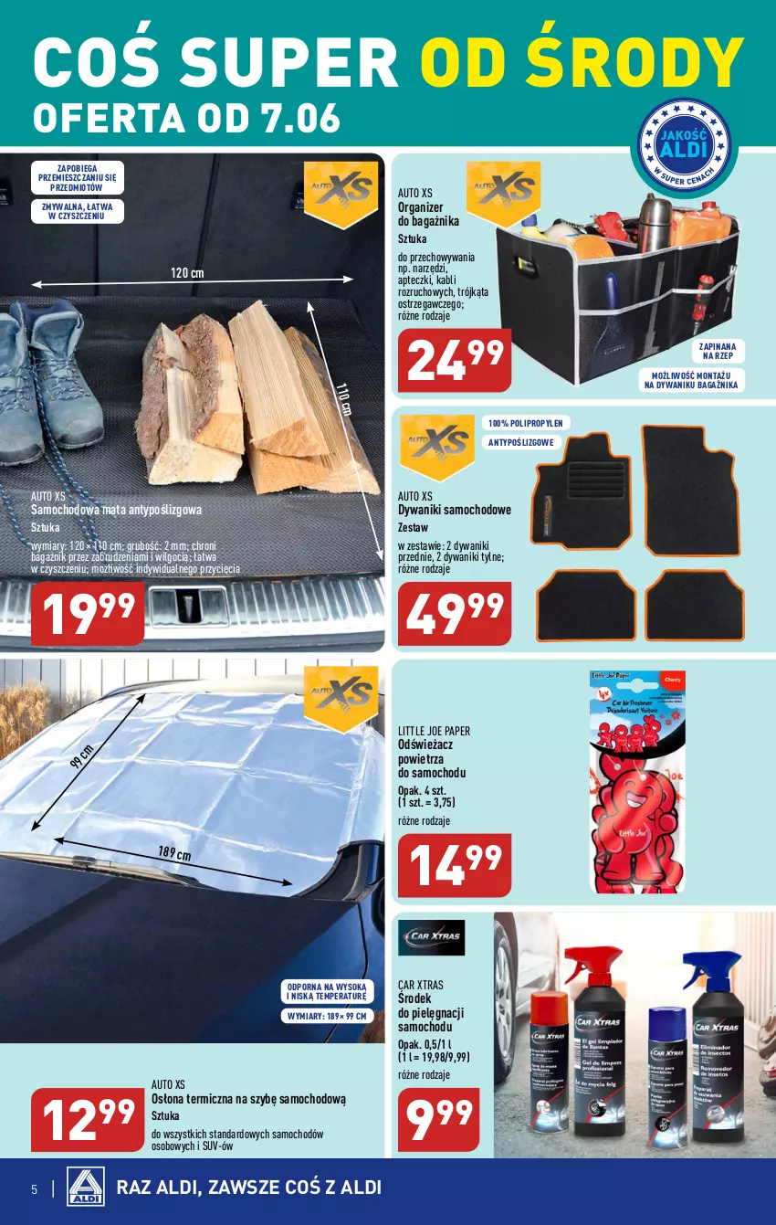 Gazetka promocyjna Aldi - COŚ do domu i nie tylko - ważna 07.06 do 10.06.2023 - strona 5 - produkty: Dywan, Dywanik, LG, O Bag, Odświeżacz powietrza, Organizer, Por, Sok