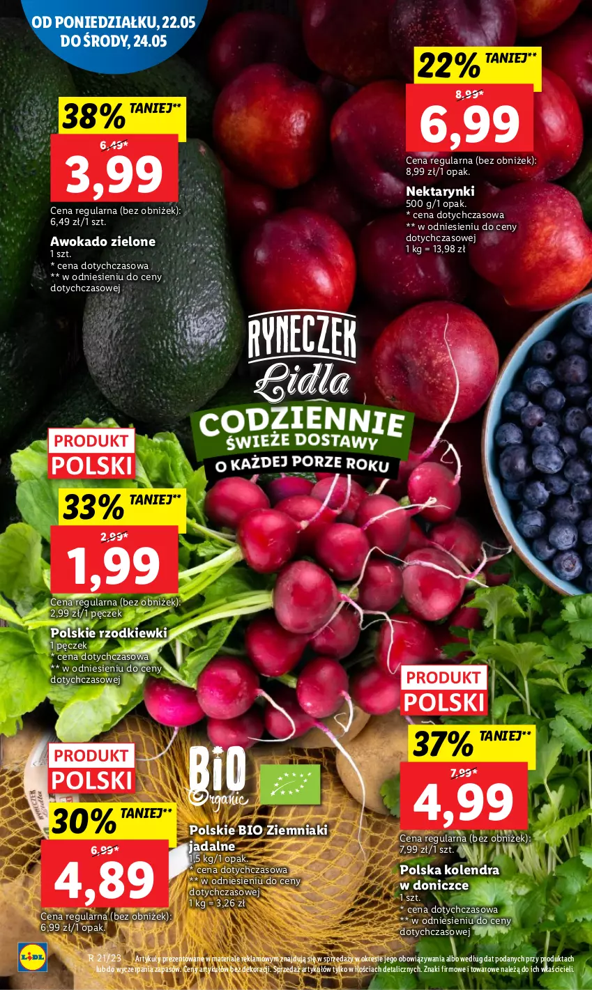 Gazetka promocyjna Lidl - GAZETKA - ważna 22.05 do 24.05.2023 - strona 14 - produkty: Kolendra, Nektar, Ziemniaki