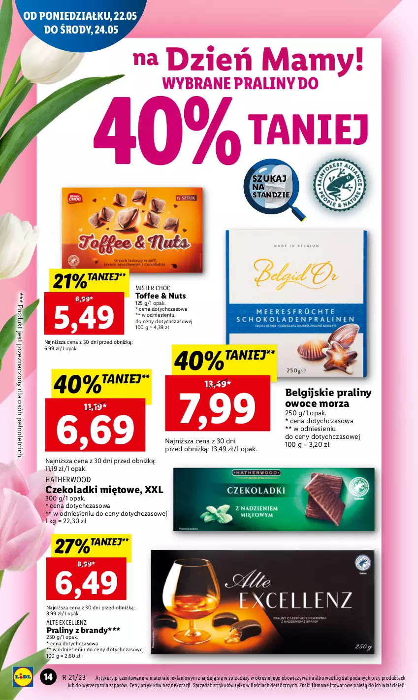 Gazetka promocyjna Lidl - GAZETKA - ważna 22.05 do 24.05.2023 - strona 18 - produkty: Brandy, LG, Owoce, Owoce morza, Praliny