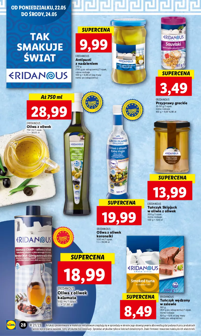 Gazetka promocyjna Lidl - GAZETKA - ważna 22.05 do 24.05.2023 - strona 32 - produkty: Oliwa z oliwek, Przyprawy, Tuńczyk