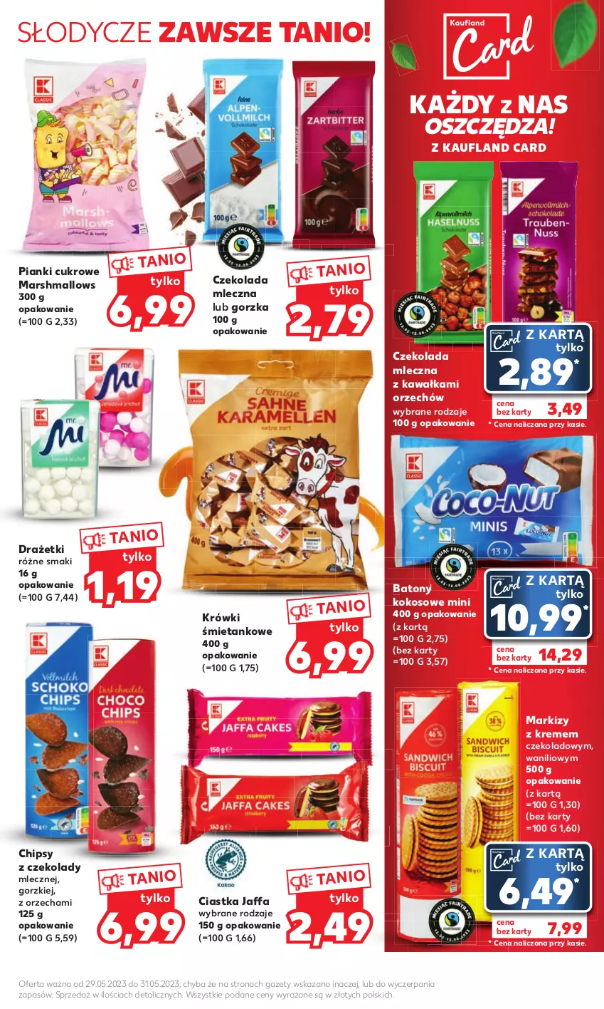 Gazetka promocyjna Kaufland - Mocny Start - ważna 29.05 do 31.05.2023 - strona 13 - produkty: Baton, Chipsy, Ciastka, Czekolada, Czekolada mleczna, Fa, Kawa, Kokos, Lody, Mars, Marshmallows, Sok