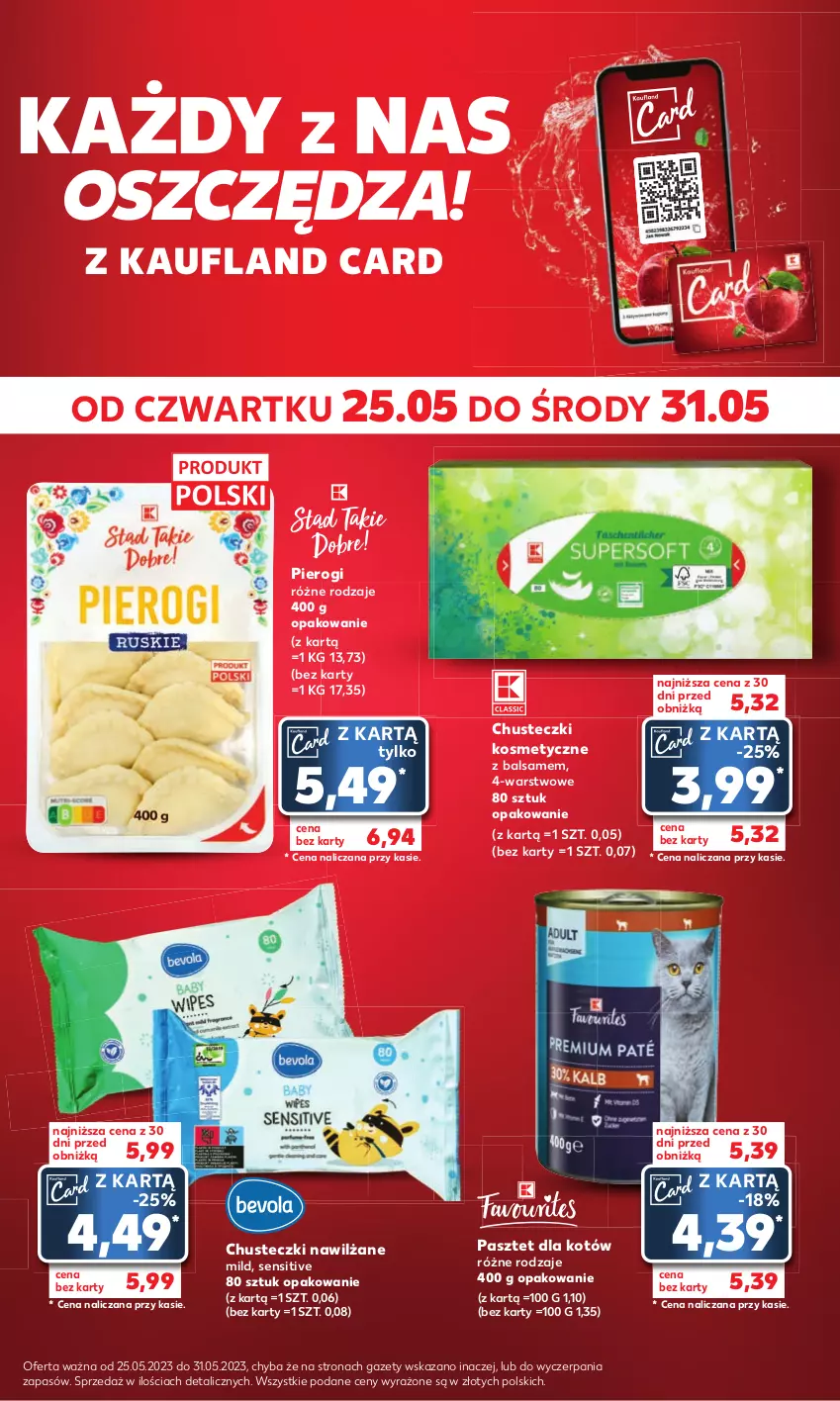 Gazetka promocyjna Kaufland - Mocny Start - ważna 29.05 do 31.05.2023 - strona 21 - produkty: Chusteczki, Chusteczki kosmetyczne, Pasztet, Pierogi