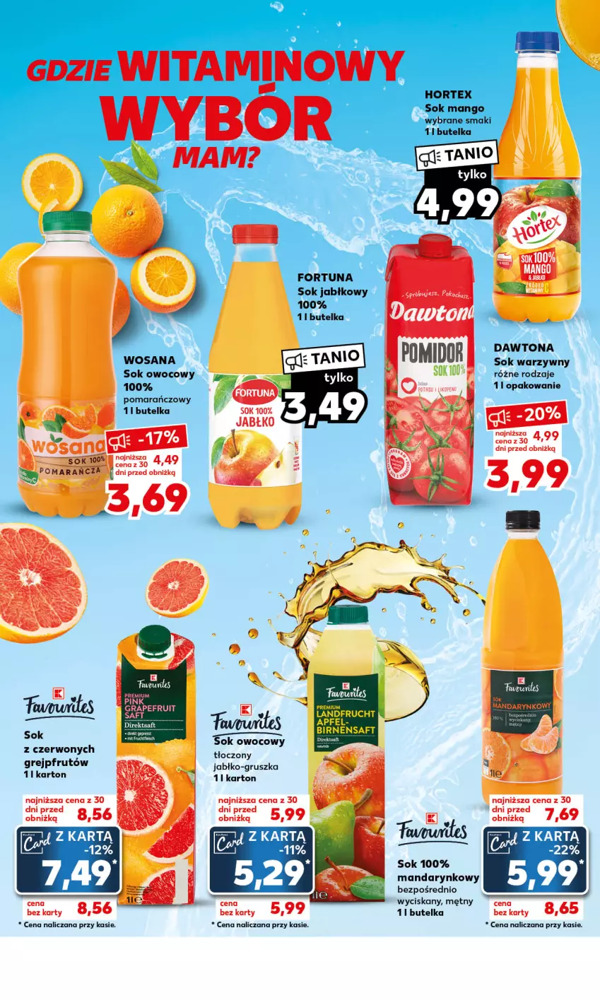 Gazetka promocyjna Kaufland - Mocny Start - ważna 15.01 do 17.01.2024 - strona 20 - produkty: Dawtona, Fortuna, Grejpfrut, Merci, Sok, Sok jabłkowy, Wosana