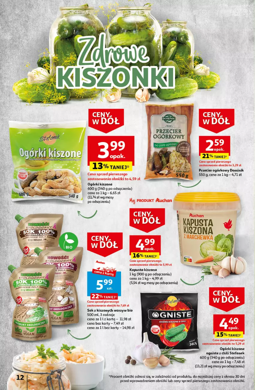 Gazetka promocyjna Auchan - Gazetka Ceny w dół Część 4 Hipermarket Auchan - ważna 25.01 do 31.01.2024 - strona 12 - produkty: Fa, Sok, Sok z kiszonych warzyw