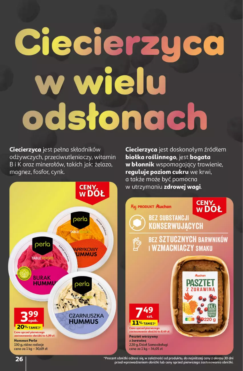 Gazetka promocyjna Auchan - Gazetka Ceny w dół Część 4 Hipermarket Auchan - ważna 25.01 do 31.01.2024 - strona 26 - produkty: Cynk, Hummus, Magnez, Mus, Pasztet, Ser, Wagi