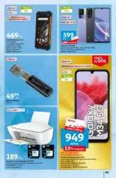 Gazetka promocyjna Auchan - Gazetka Ceny w dół Część 4 Hipermarket Auchan - Gazetka - ważna od 31.01 do 31.01.2024 - strona 41 - produkty: Por, Amol, Pendrive, Głośnik, Tusz, Skaner, Urządzenie wielofunkcyjne, Drukarka, Bateria, Samsung, Gala, PLATINET, Smartfon, HP