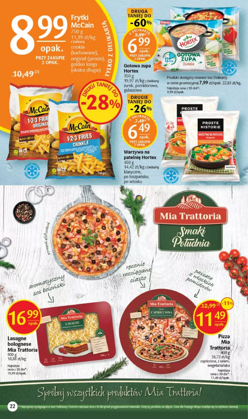 Gazetka promocyjna Delikatesy Centrum - Gazetka DC10 - ważna 09.03 do 15.03.2023 - strona 22 - produkty: Hortex, Lasagne, Pizza, Rum, Salami, Warzywa, Zupa