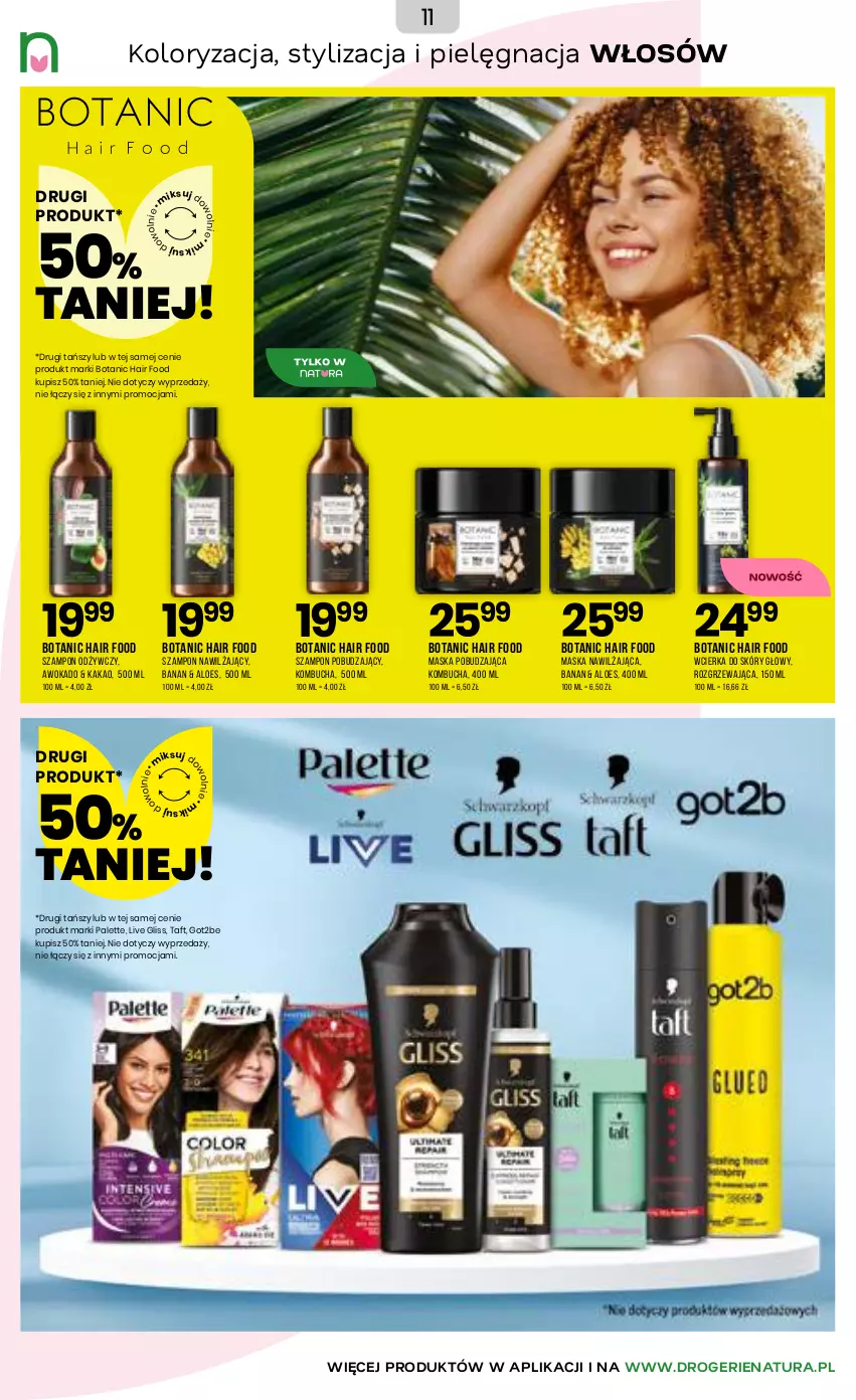 Gazetka promocyjna Drogerie Natura - Gazetka Drogerie Natura - ważna 18.03 do 30.03.2026 - strona 11 - produkty: Got2b, Kakao, Maska, Palette, Pielęgnacja włosów, Szampon, Taft