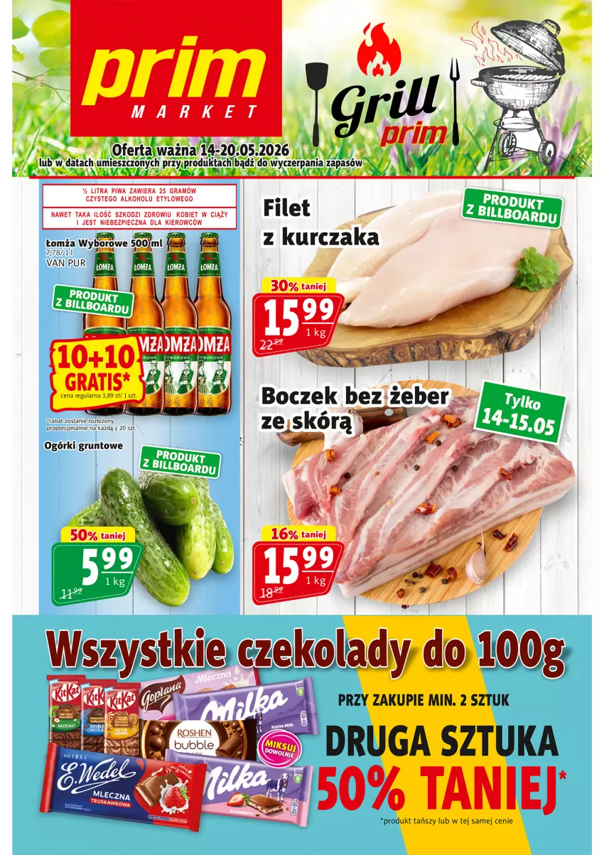 Gazetka promocyjna Prim Market - ważna 14.05 do 20.05.2026 - strona 1 - produkty: Gra, Grunt, Kurczak, Piec, Piwa, Por, Pur