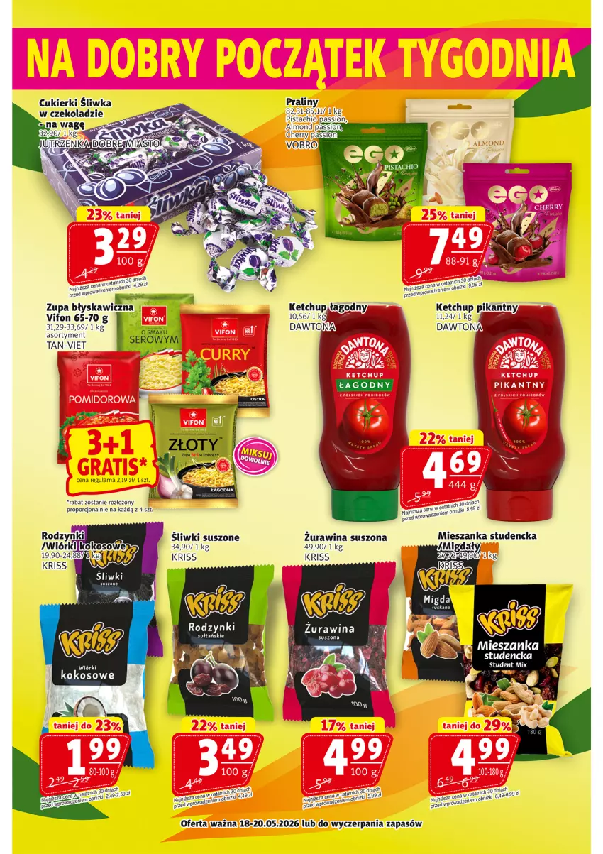 Gazetka promocyjna Prim Market - ważna 14.05 do 20.05.2026 - strona 21 - produkty: Cukier, Cukierki, Kokos, Mieszanka studencka, Por, Rodzynki, Wiórki kokosowe