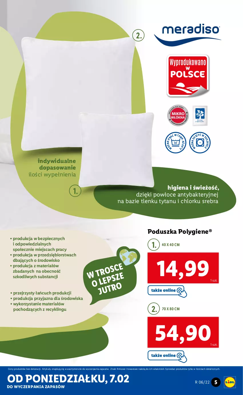 Gazetka promocyjna Lidl - GAZETKA - ważna 07.02 do 12.02.2022 - strona 5 - produkty: Piec, Poduszka, Tytan