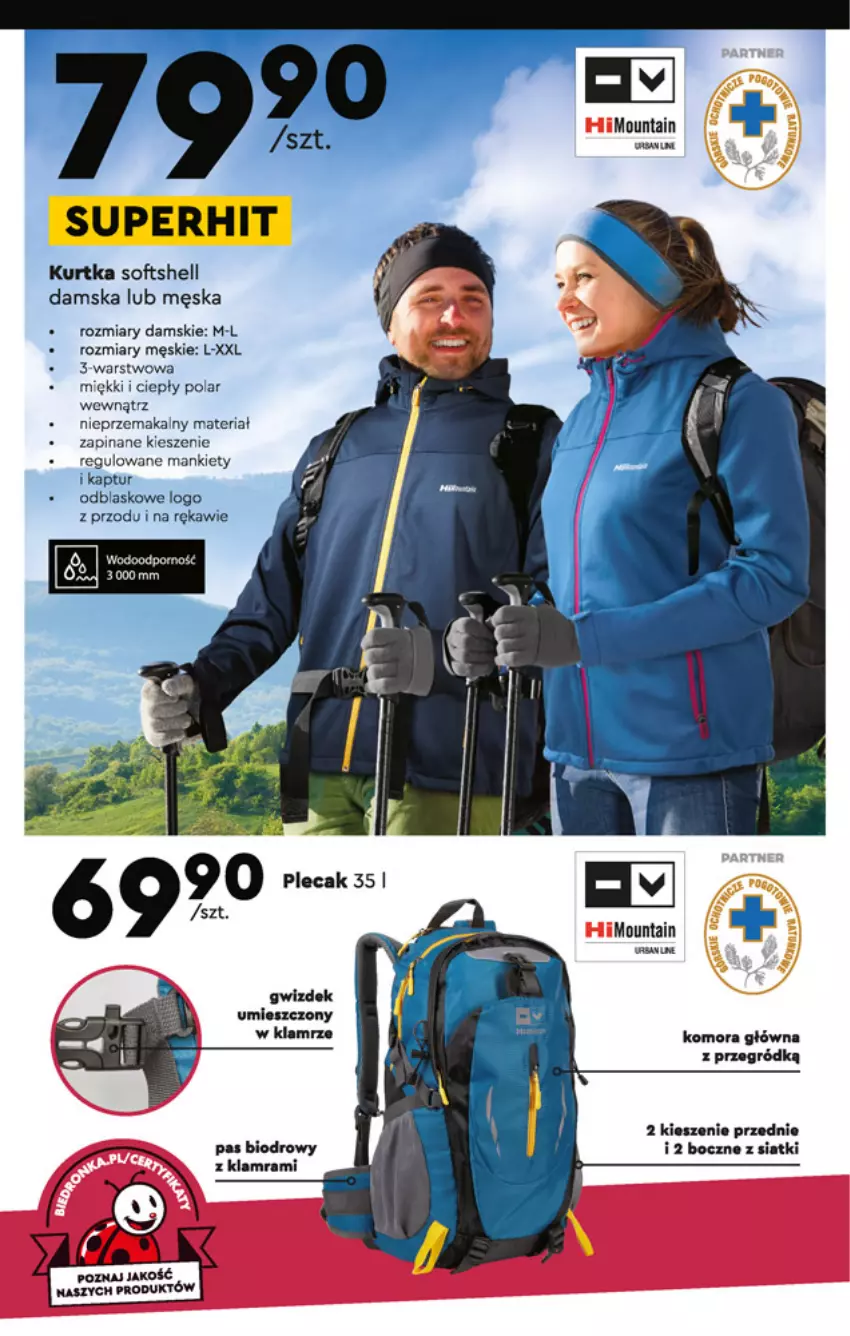 Gazetka promocyjna Biedronka - Okazje tygodnia - ważna 07.03 do 23.03.2022 - strona 2 - produkty: Kurtka, Kurtka softshell, Plecak, Por