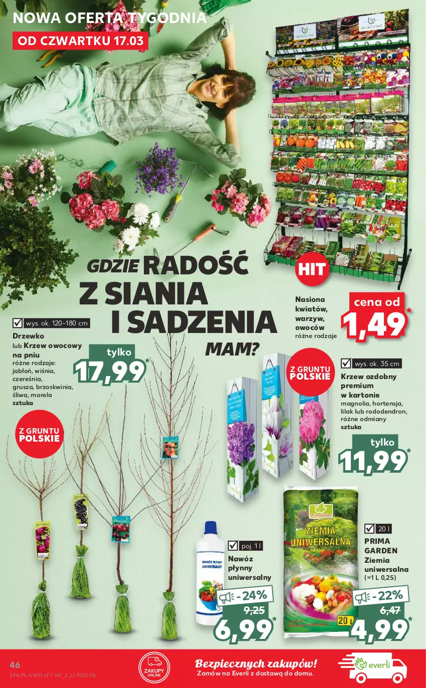 Gazetka promocyjna Kaufland - OFERTA TYGODNIA - ważna 17.03 do 23.03.2022 - strona 46 - produkty: Dron, Grunt, Morela, Nawóz, Piec, Prima