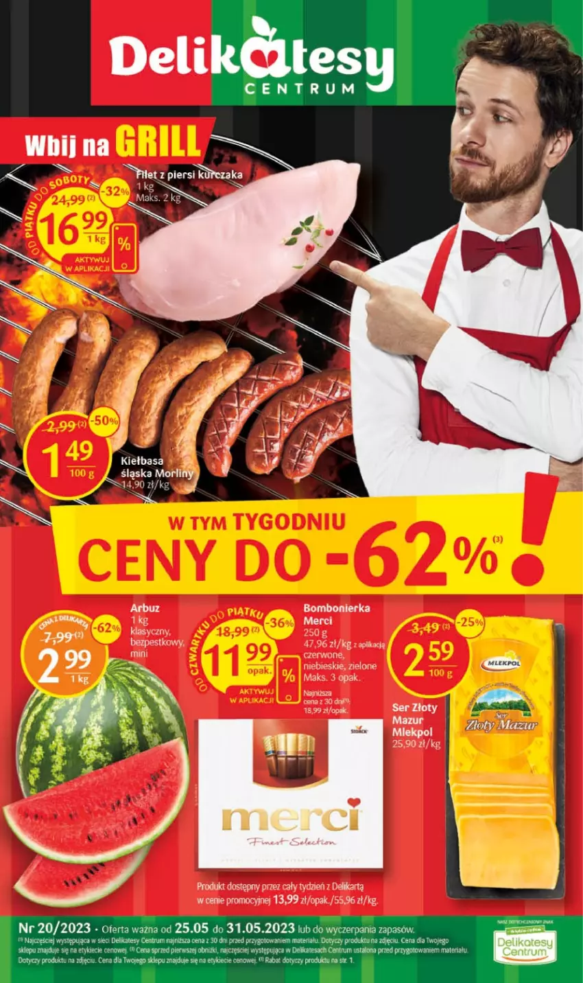 Gazetka promocyjna Delikatesy Centrum - Gazetka DC20 - ważna 25.05 do 31.05.2023 - strona 1 - produkty: Arbuz, Merci, Morliny, Rum