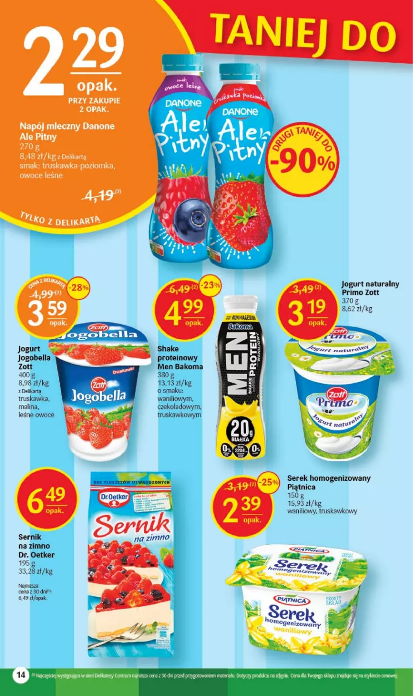 Gazetka promocyjna Delikatesy Centrum - Gazetka DC20 - ważna 25.05 do 31.05.2023 - strona 14 - produkty: Jogurt, Jogurt naturalny, Rum, Ser, Serek, Zott