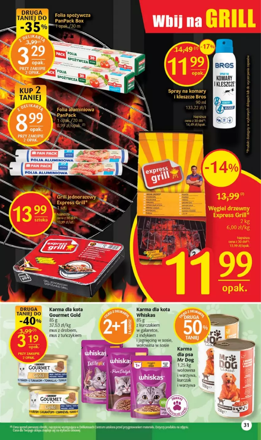 Gazetka promocyjna Delikatesy Centrum - Gazetka DC20 - ważna 25.05 do 31.05.2023 - strona 31 - produkty: Gala, Gourmet Gold, Kurczak, Mus, Sos, Tuńczyk, Warzywa, Whiskas, Wołowina