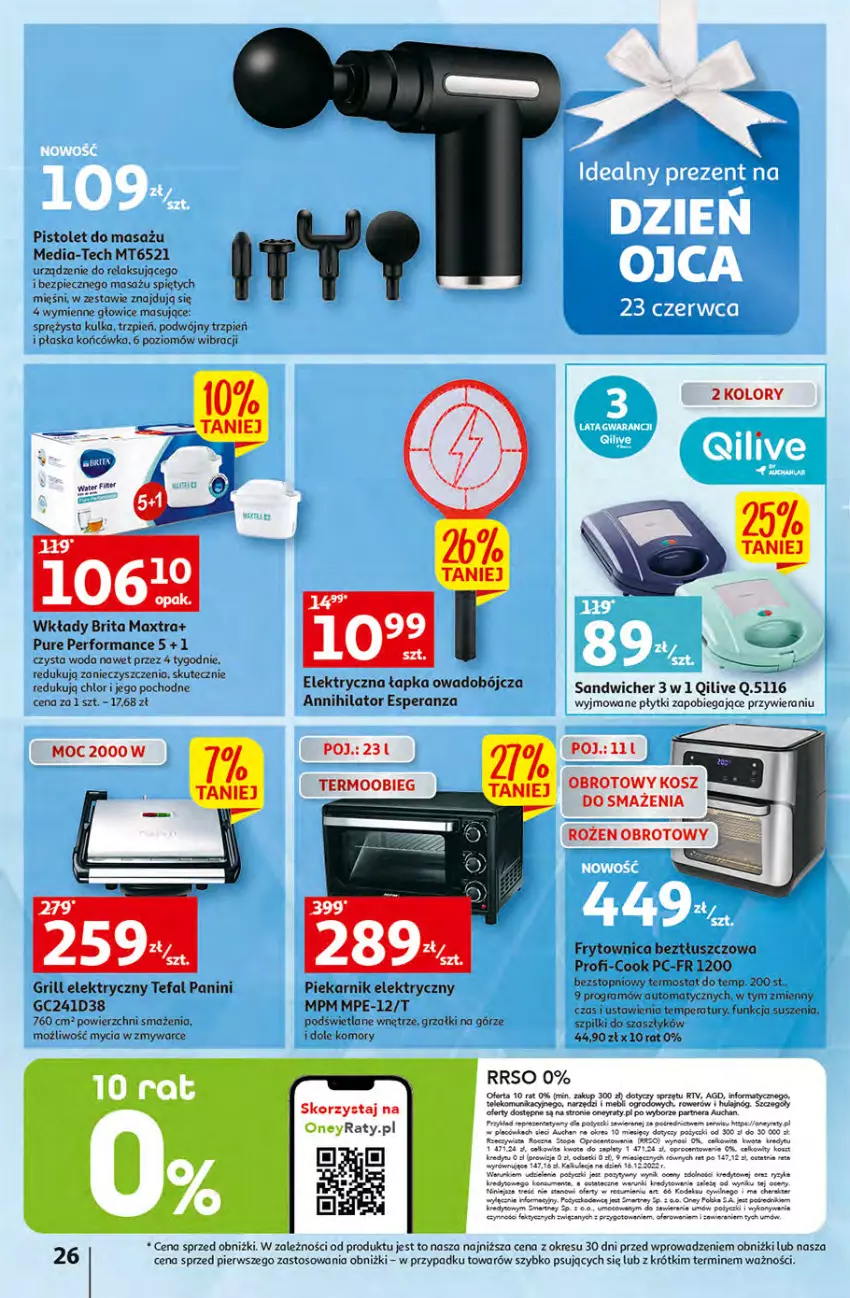 Gazetka promocyjna Auchan - Gazetka Sezon na urlop Hipermarket Auchan - ważna 22.06 do 28.06.2023 - strona 26 - produkty: Brit, Brita, Brita Maxtra, Fa, Gra, Grill, Kosz, O nas, Piec, Piekarnik, Pistolet, Por, Pur, Rama, Rower, Tefal, Termos, Top, Woda