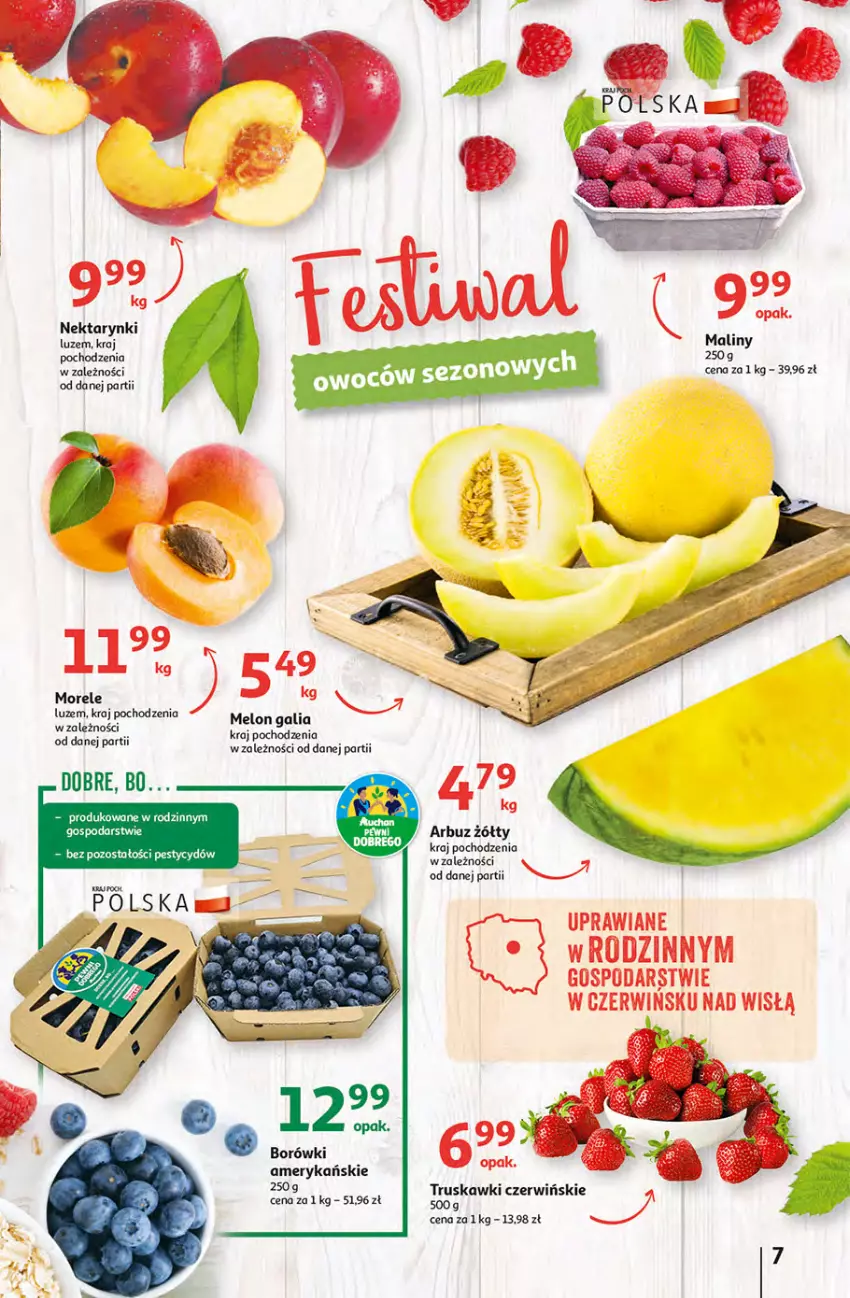 Gazetka promocyjna Auchan - Gazetka Sezon na urlop Hipermarket Auchan - ważna 22.06 do 28.06.2023 - strona 7 - produkty: Arbuz, Nektar, Truskawki