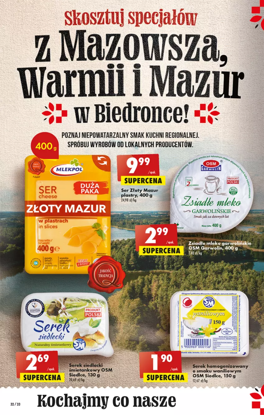 Gazetka promocyjna Biedronka - Od czwartku - ważna 27.07 do 02.08.2023 - strona 32 - produkty: Dron, Koc, Mięta, Mleko, O nas, Ser, Złoty Mazur