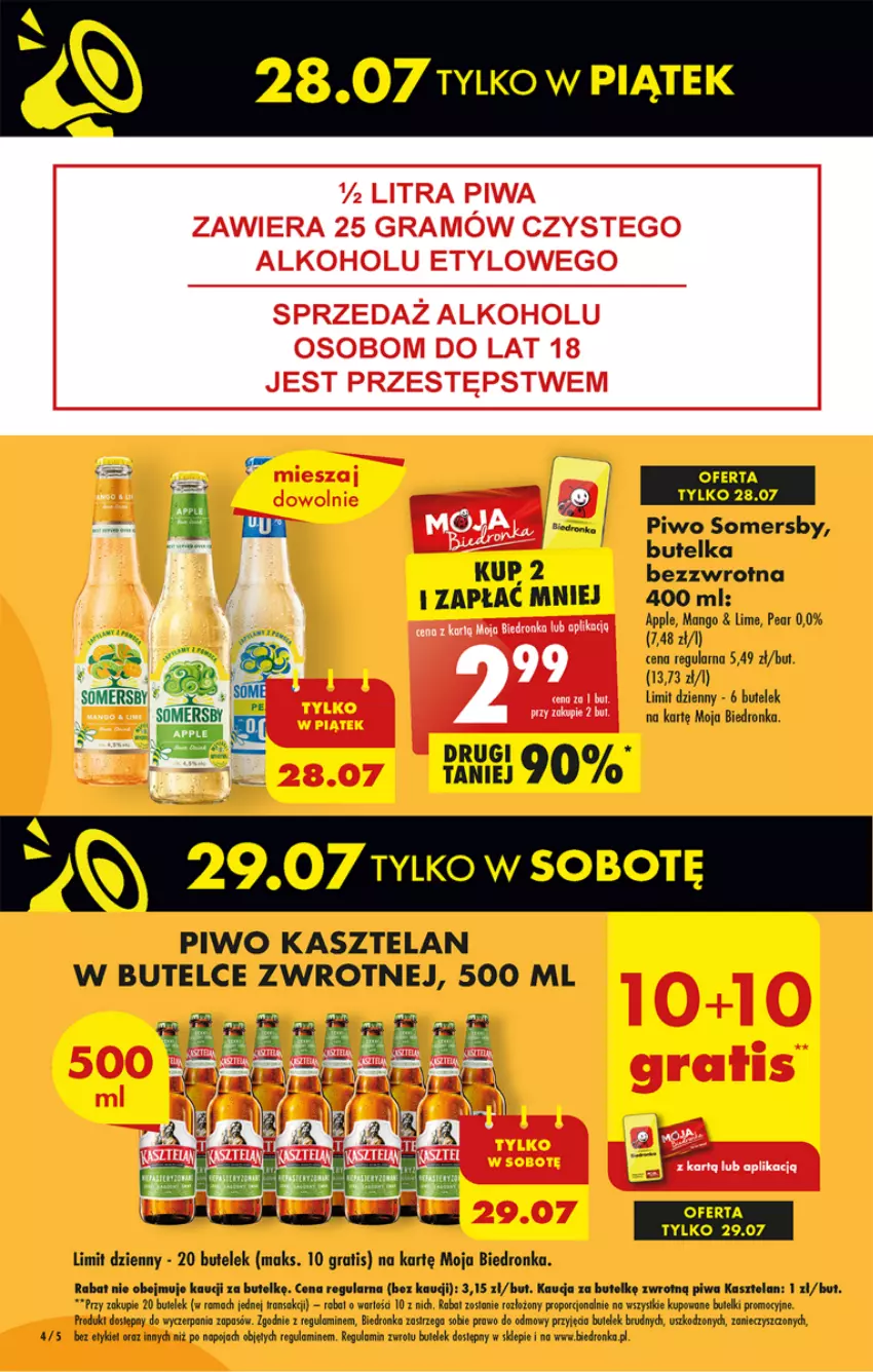 Gazetka promocyjna Biedronka - Od czwartku - ważna 27.07 do 02.08.2023 - strona 4 - produkty: Dron, Gra, Kasztelan, Mango, Napój, Piwa, Piwo, Por, Tran