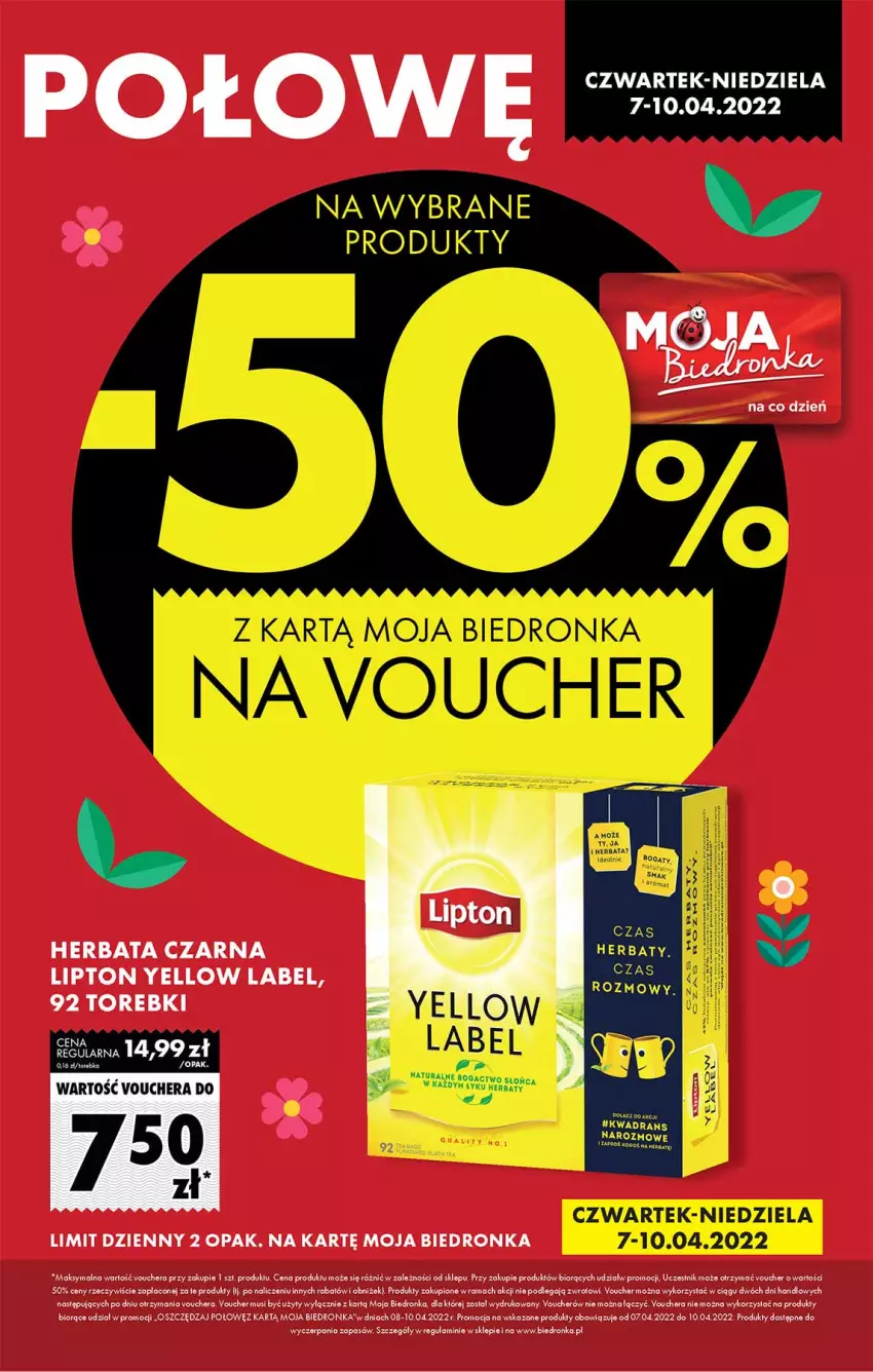 Gazetka promocyjna Biedronka - W tym tygodniu - ważna 07.04 do 13.04.2022 - strona 3 - produkty: Dron, Herbata, Herbata czarna, Lipton, Mus, Rama