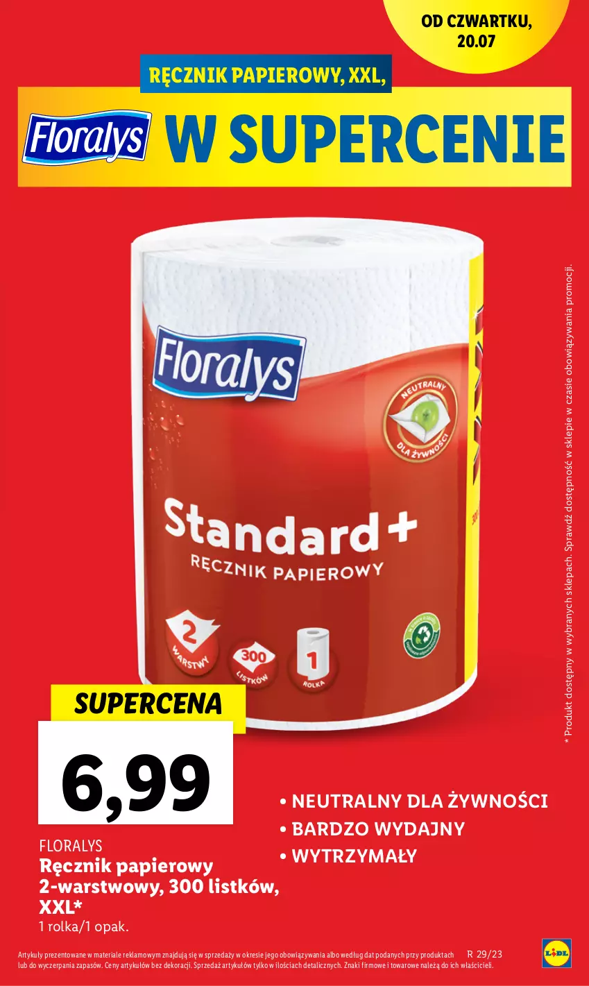 Gazetka promocyjna Lidl - GAZETKA - ważna 20.07 do 22.07.2023 - strona 17 - produkty: Flora, Papier, Ręcznik