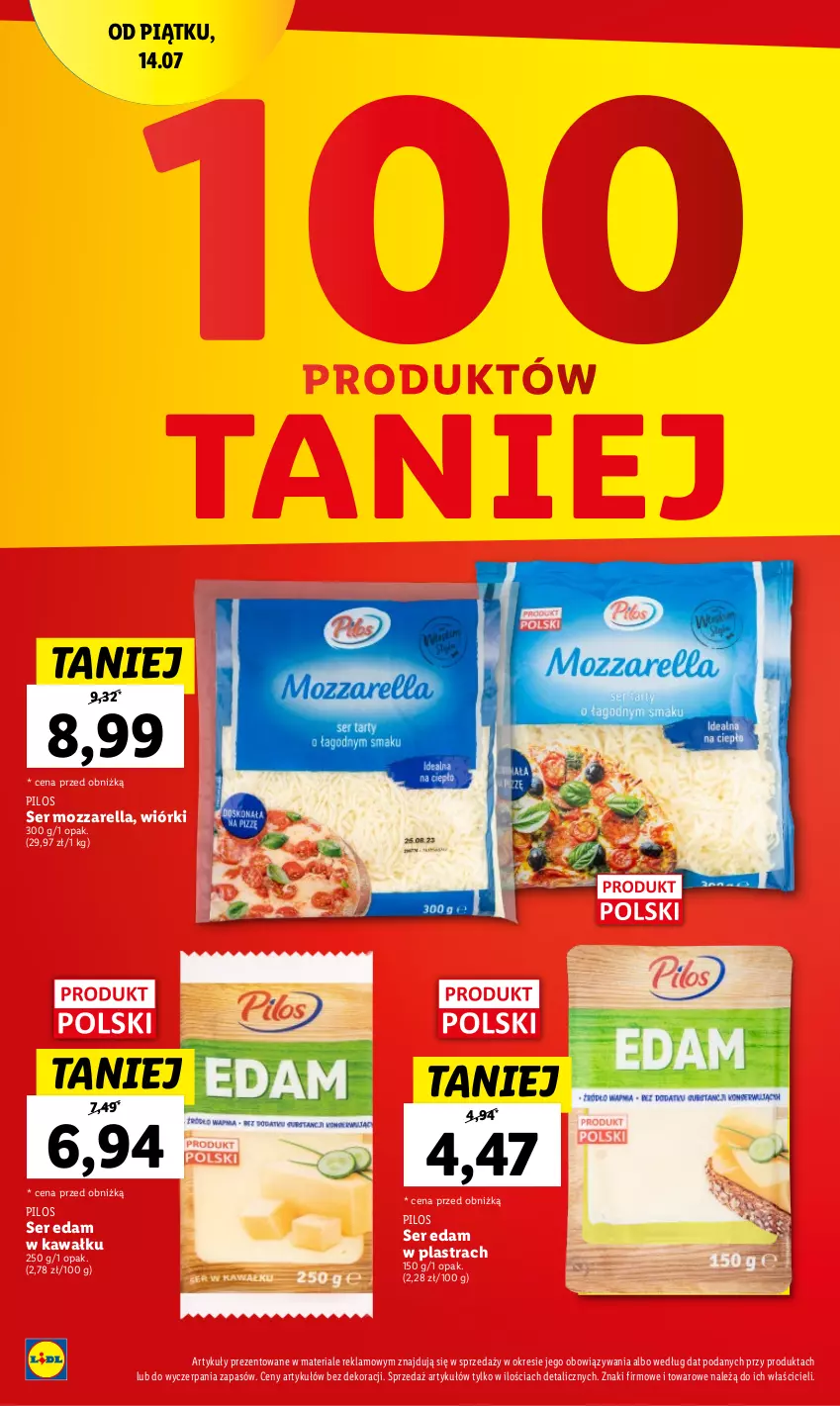 Gazetka promocyjna Lidl - GAZETKA - ważna 20.07 do 22.07.2023 - strona 26 - produkty: Edam, Kawa, Mozzarella, Pilos, Ser